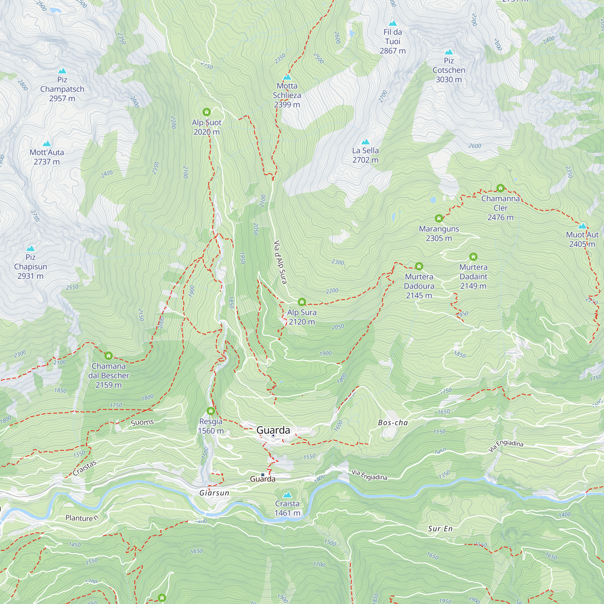 Alp Sura map