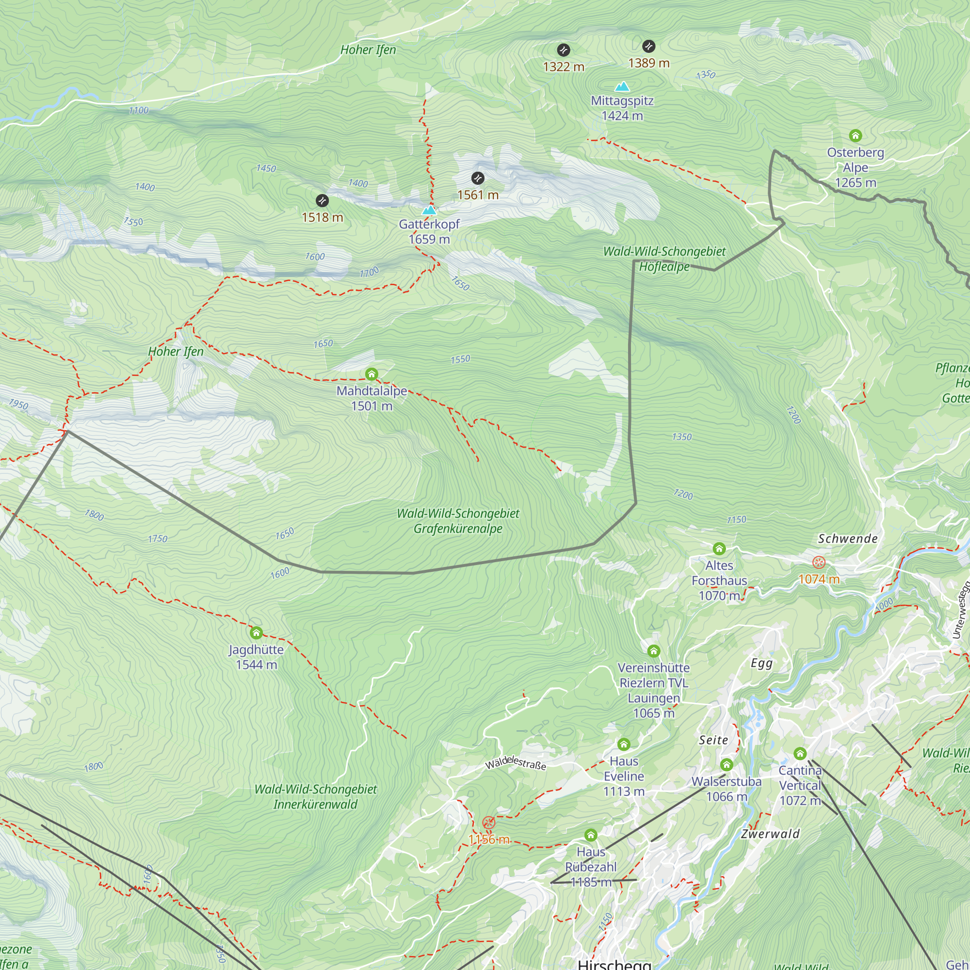 Grafenküren Alpe map