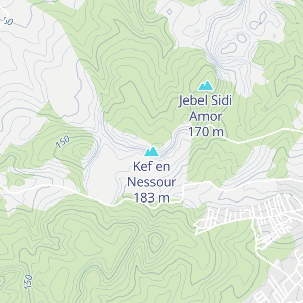 Map of Kef en Nessour