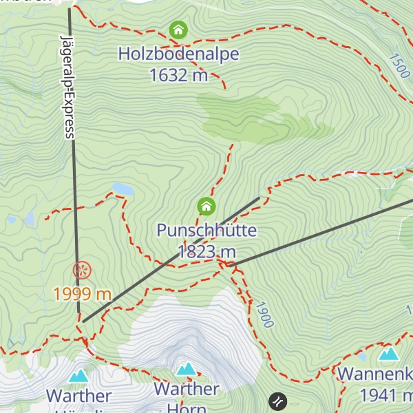 Map of Punschhütte