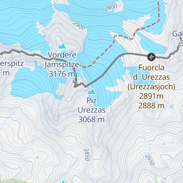 Map of Piz Urezzas