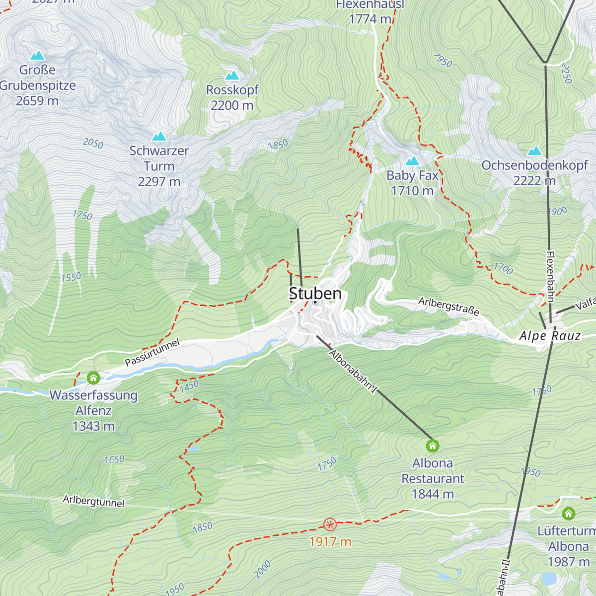 Restaurant Arlberg Stuben map