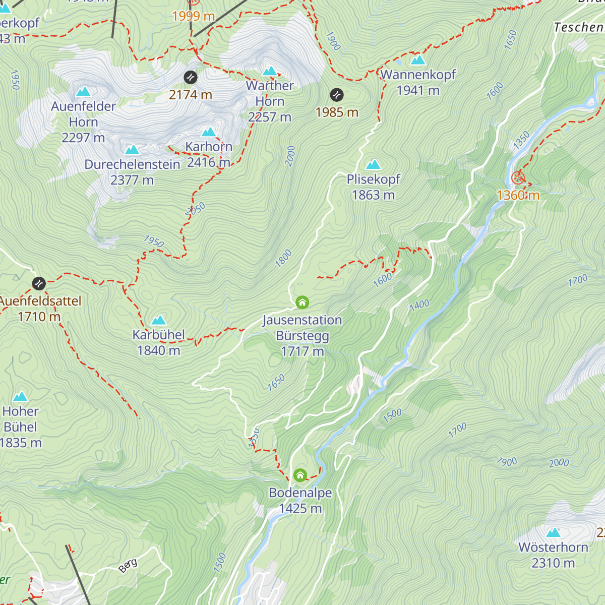 Jausenstation Bürstegg map