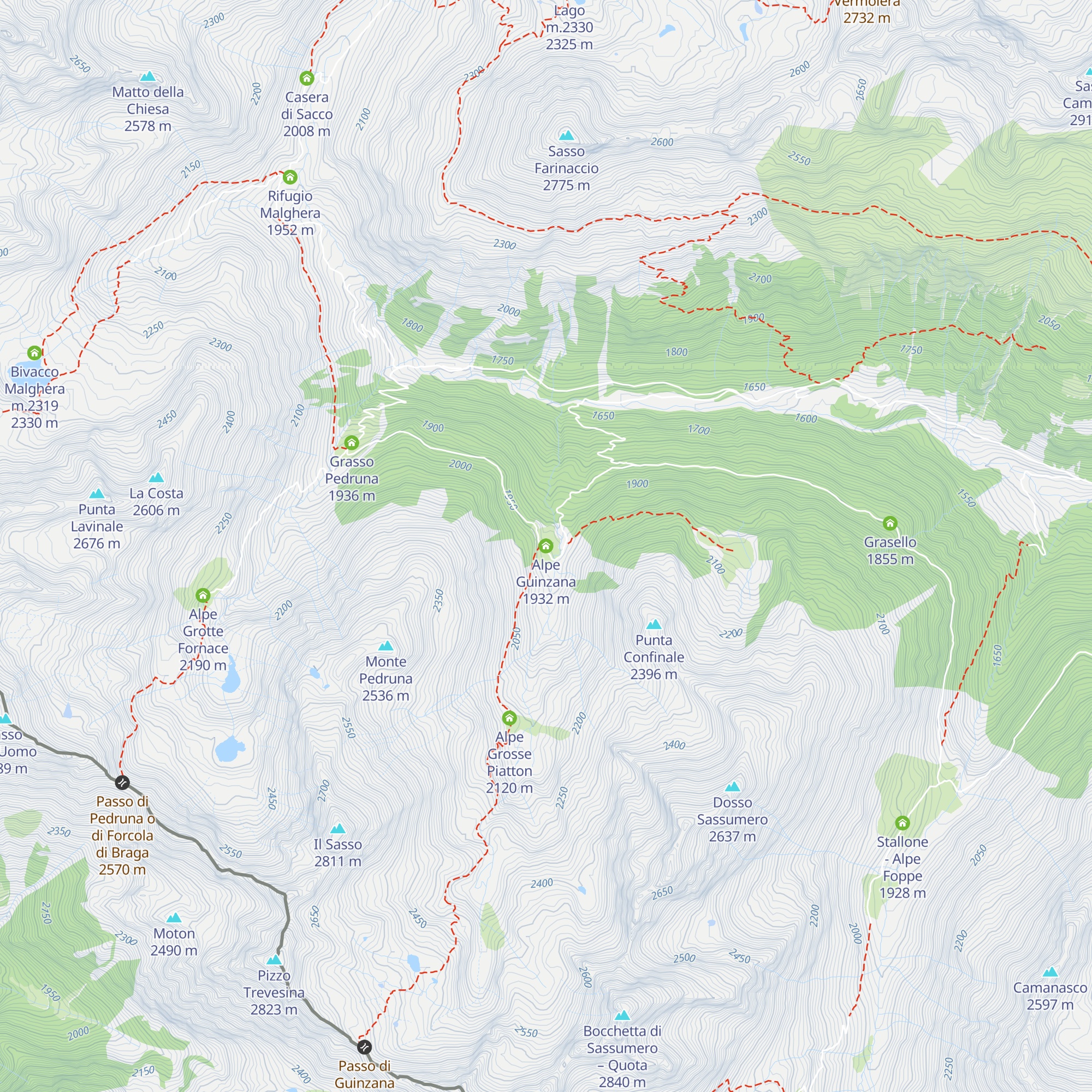 Alpe Guinzana map