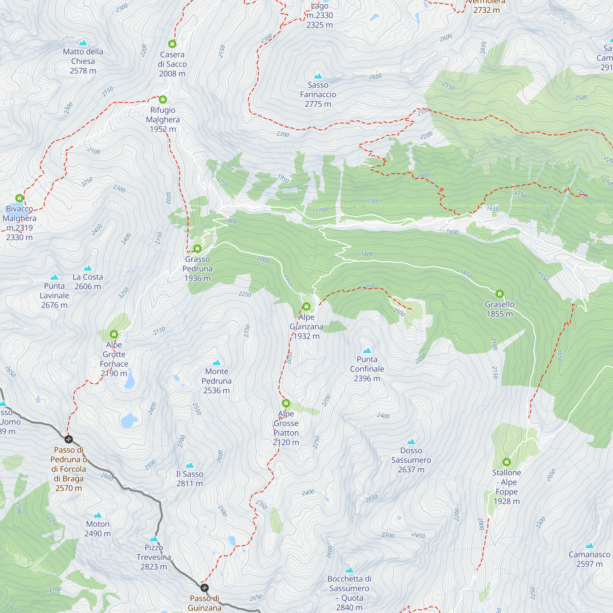 Alpe Guinzana map