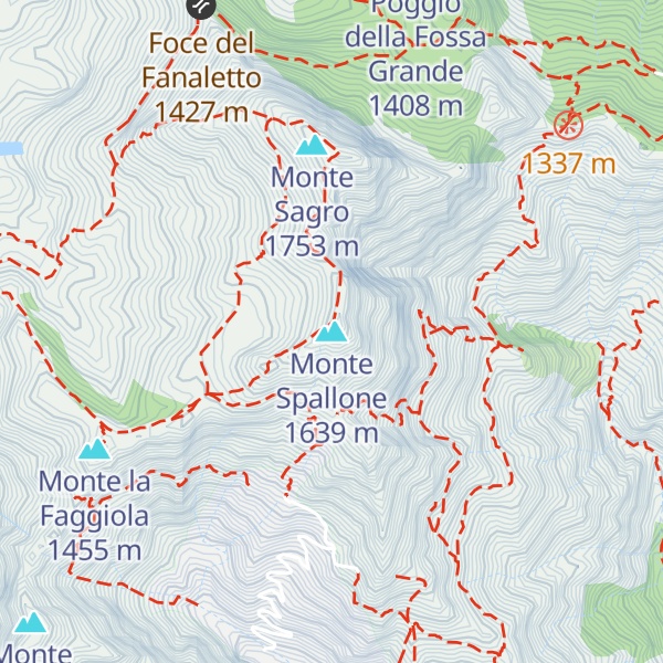 Map of Monte Spallone