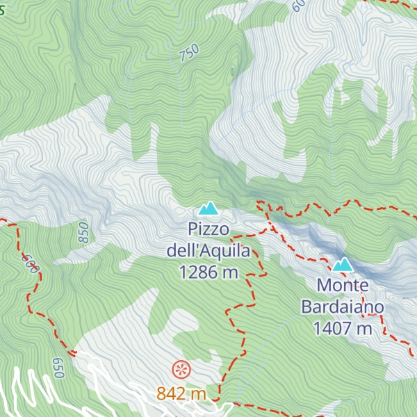 Map of Pizzo dell'Aquila
