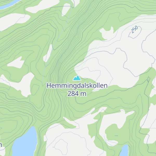 Map of Hemingdalskammen
