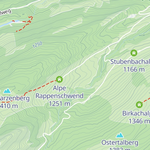 Map of Untere Rappengschwendalpe