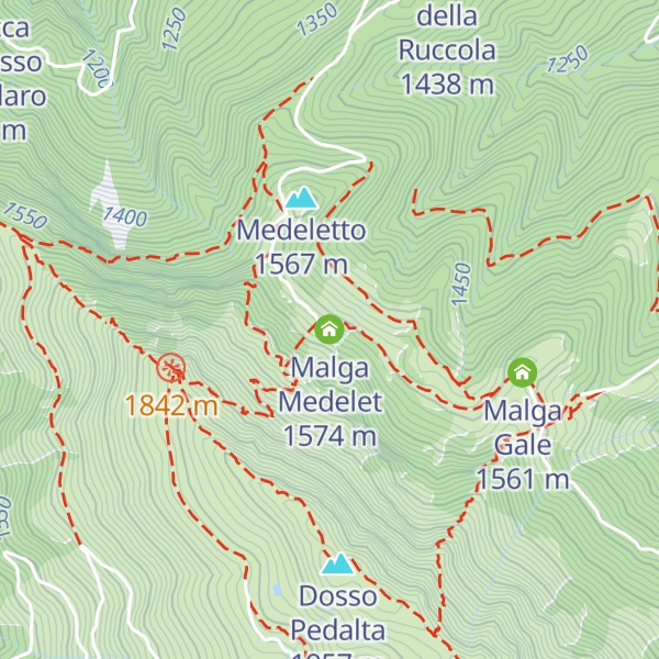 Map of Malga Medelet