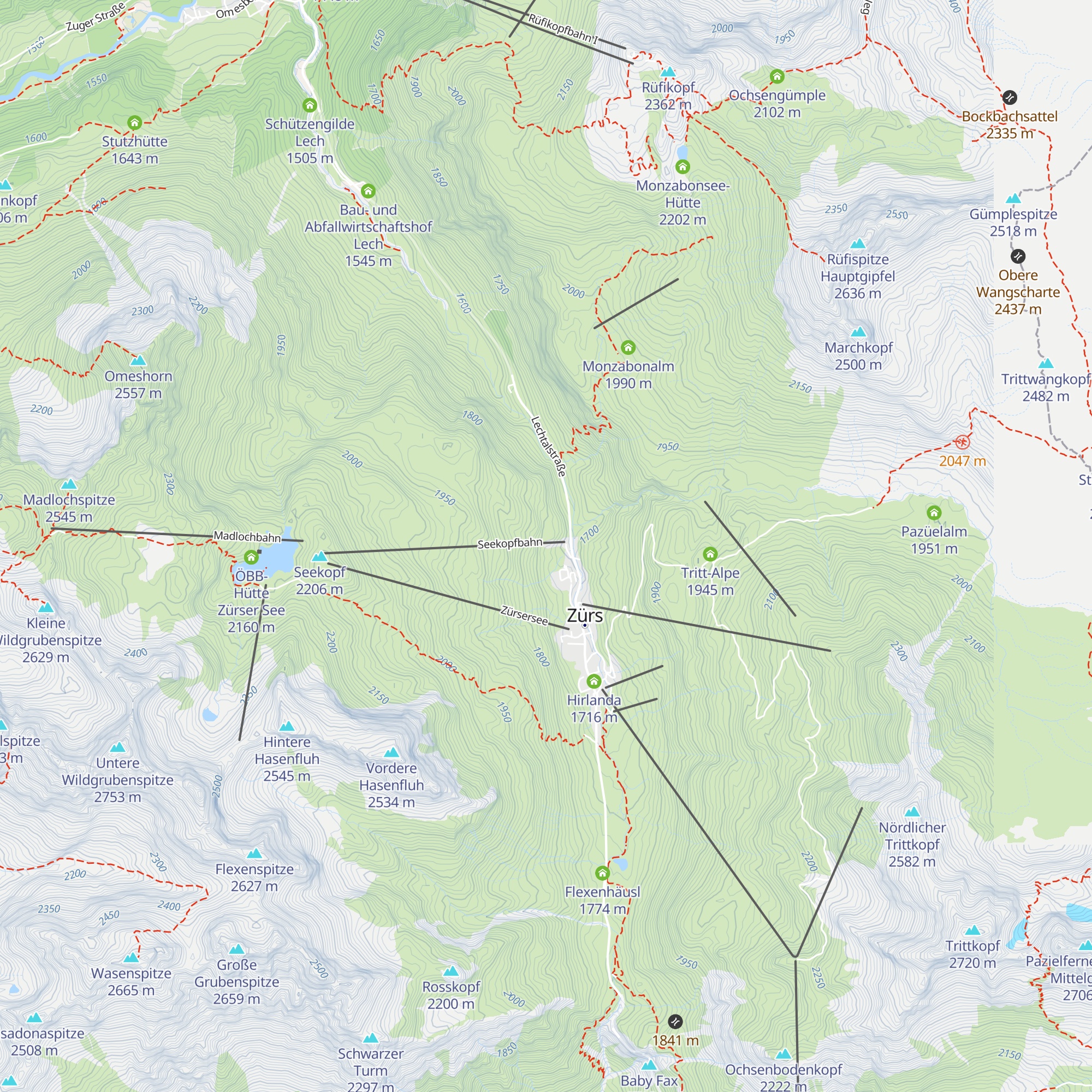 Schröfli Alm map