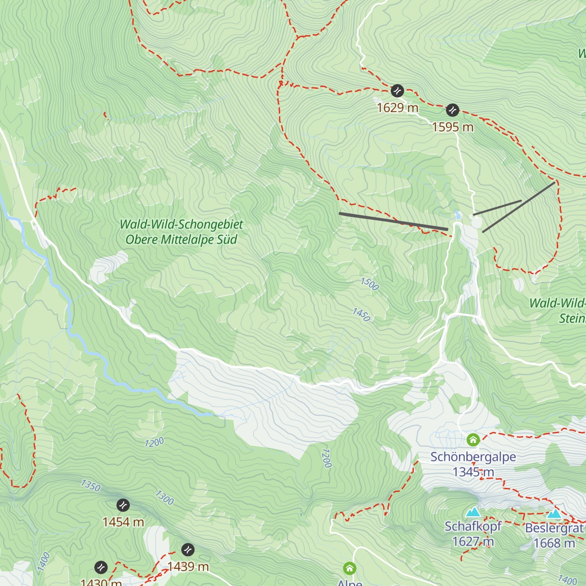 Alpe Hörnle map