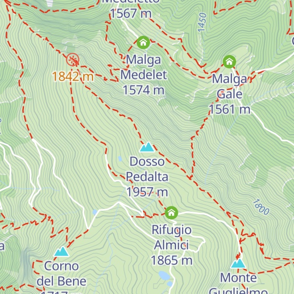 Map of Dosso Pedalta