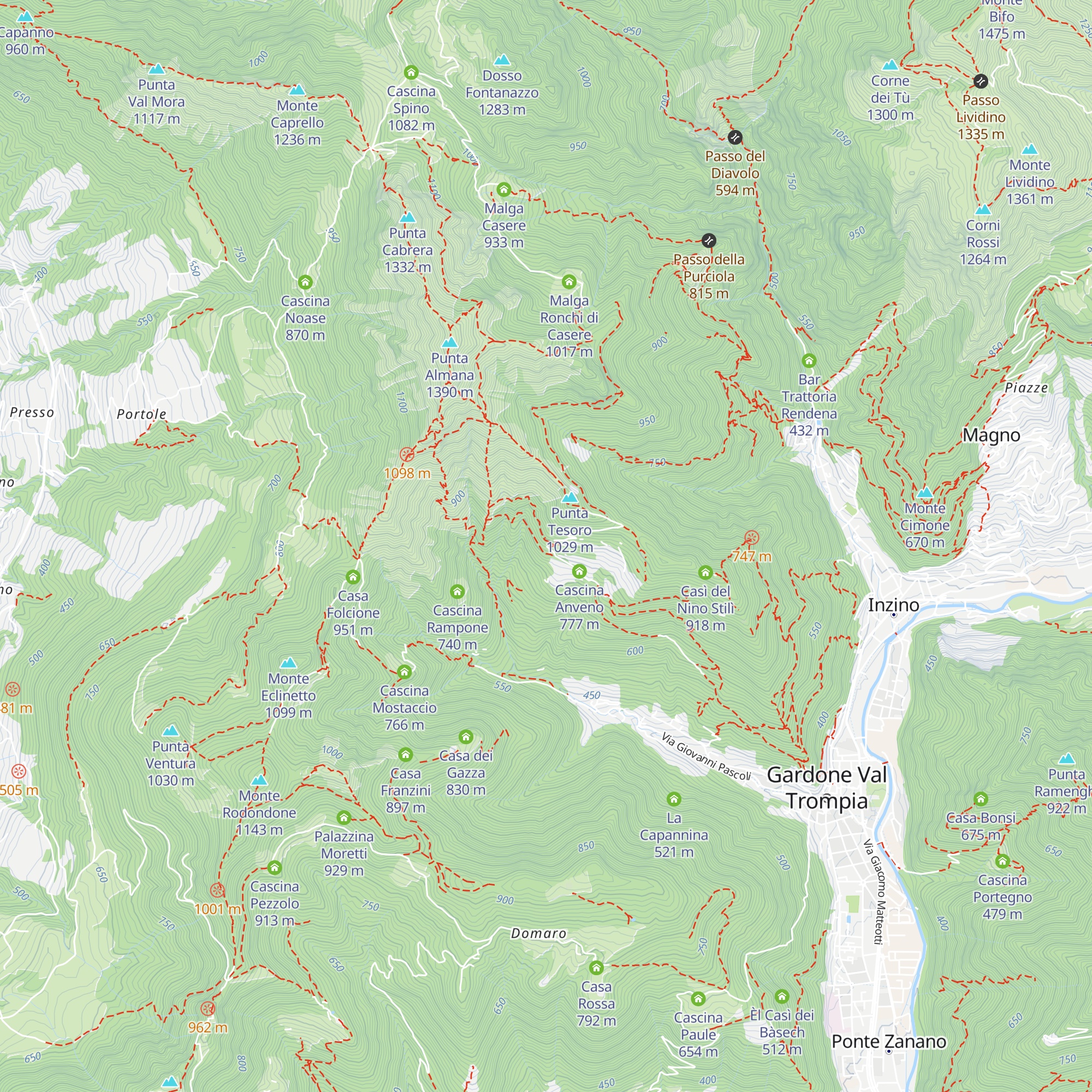Baita del Caicì map