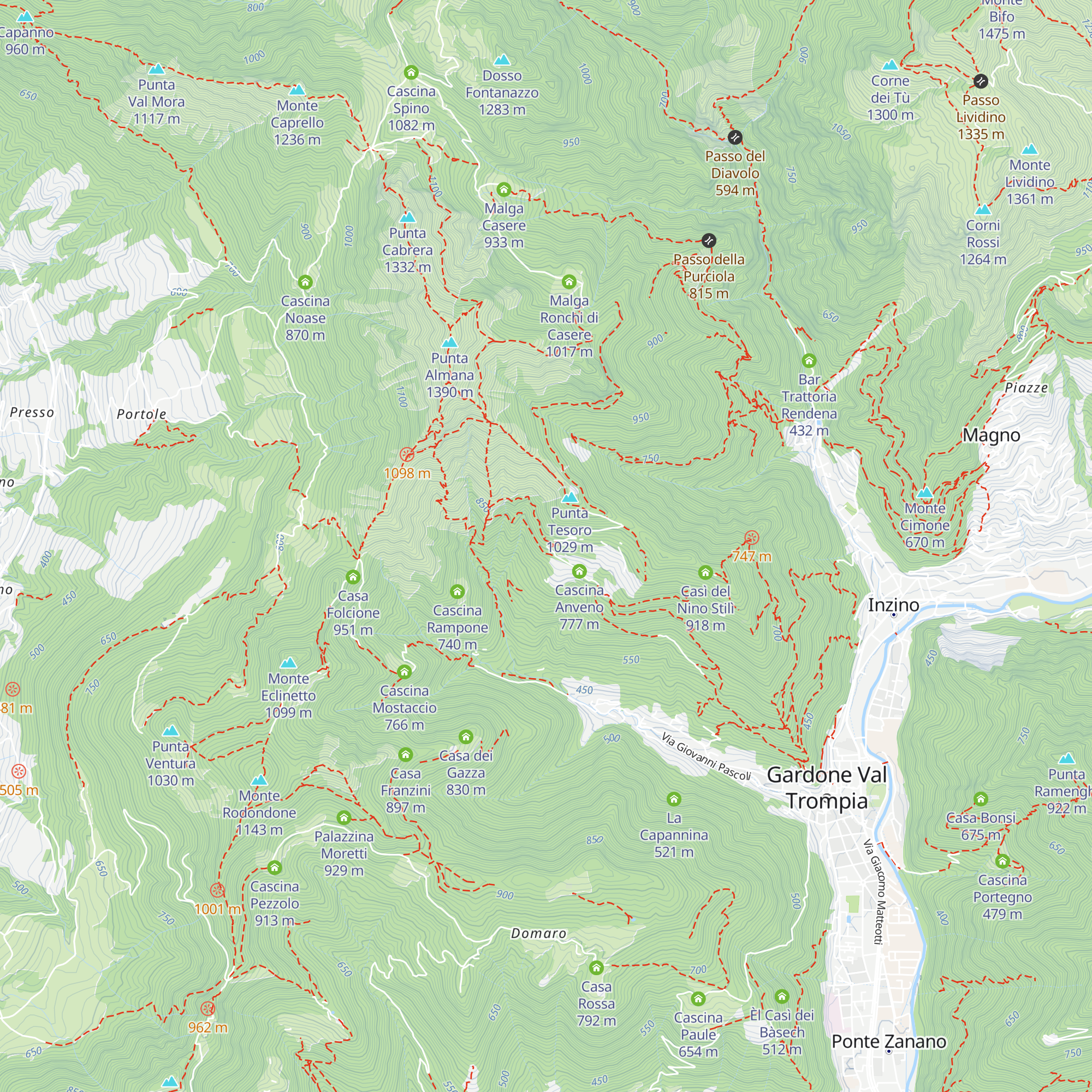 Baita del Caicì map