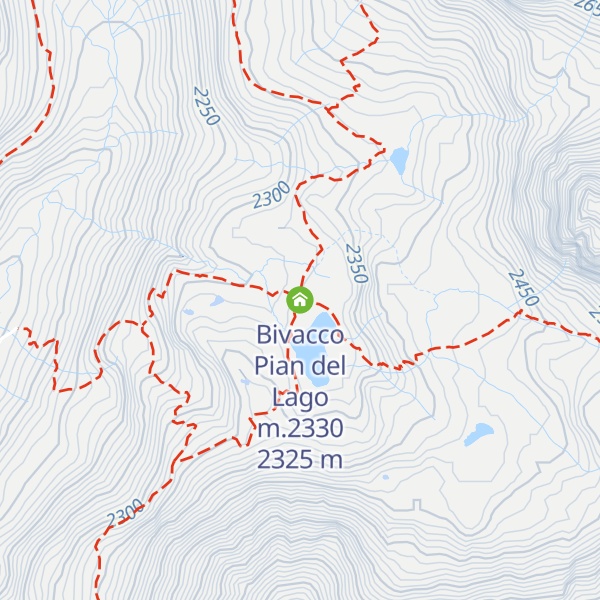 Map of Bivacco Pian del Lago m.2330