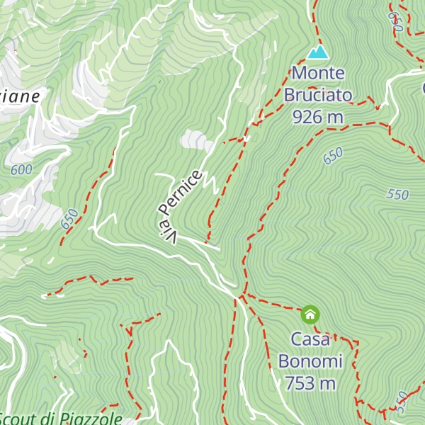Map of Monte Pernice