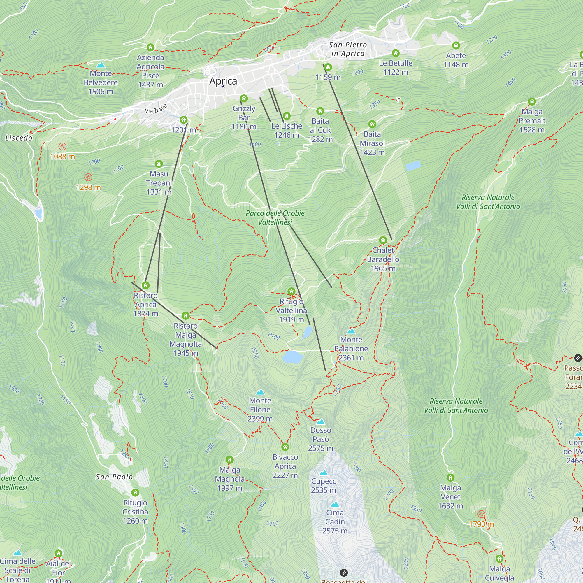 Rifugio Valtellina map