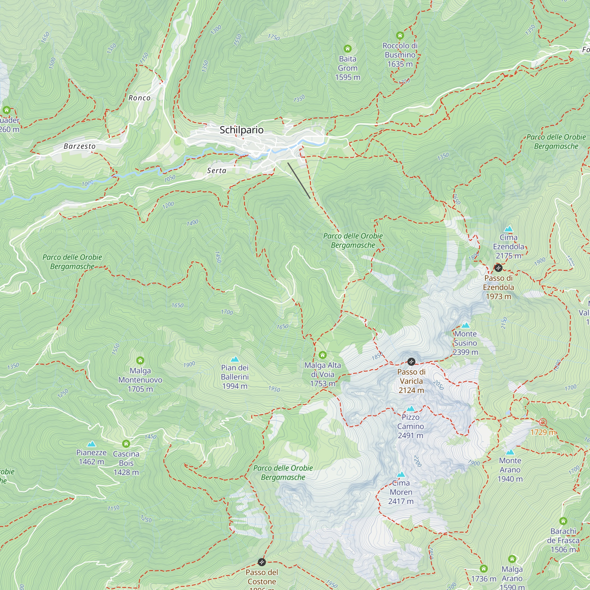 Malga Voia map