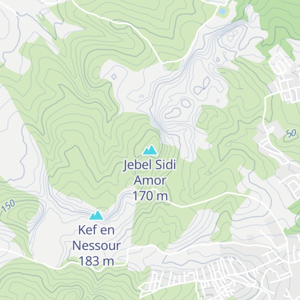 Map of Jebel Sidi Amor