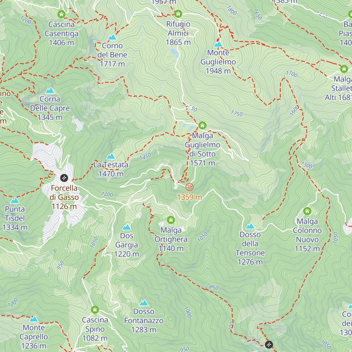 Rifugio Malpensata map