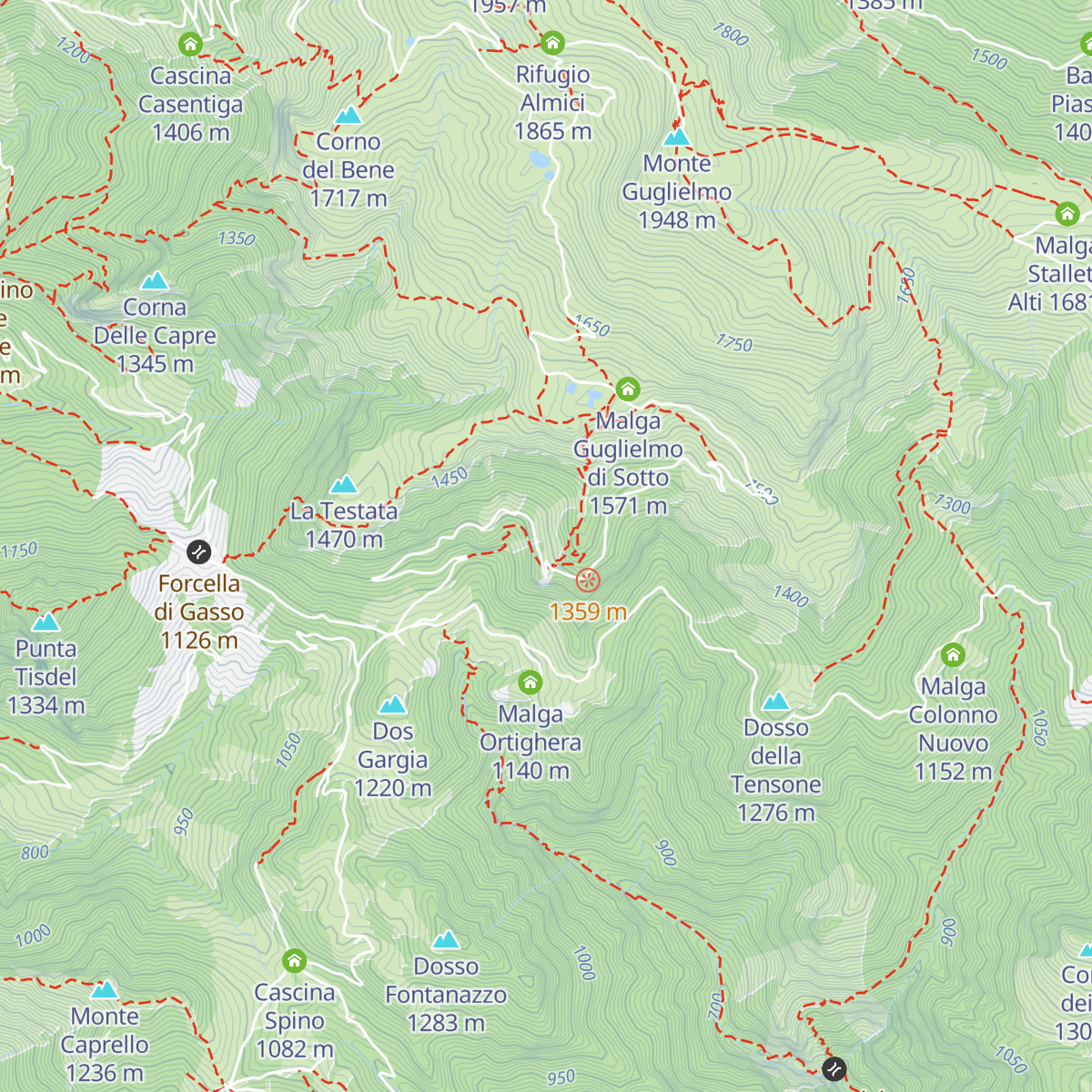 Rifugio Malpensata map