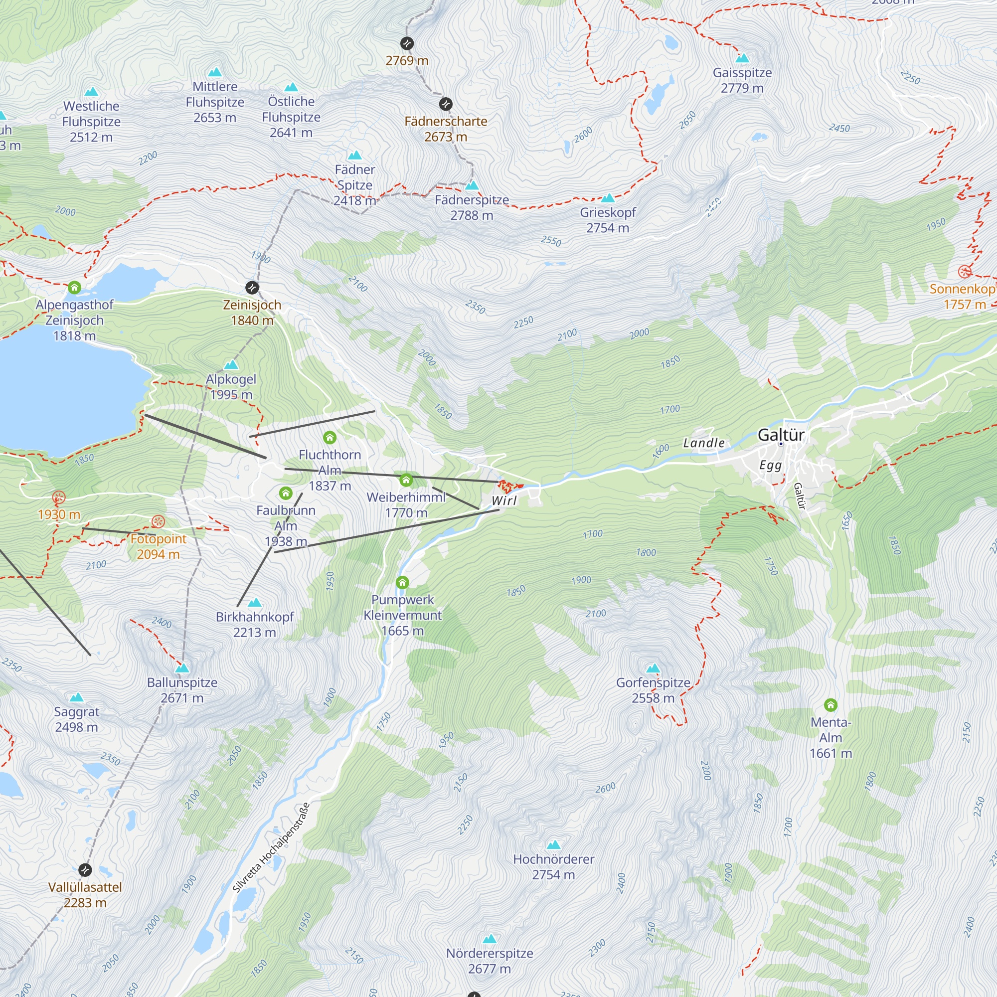 Alpkogel map