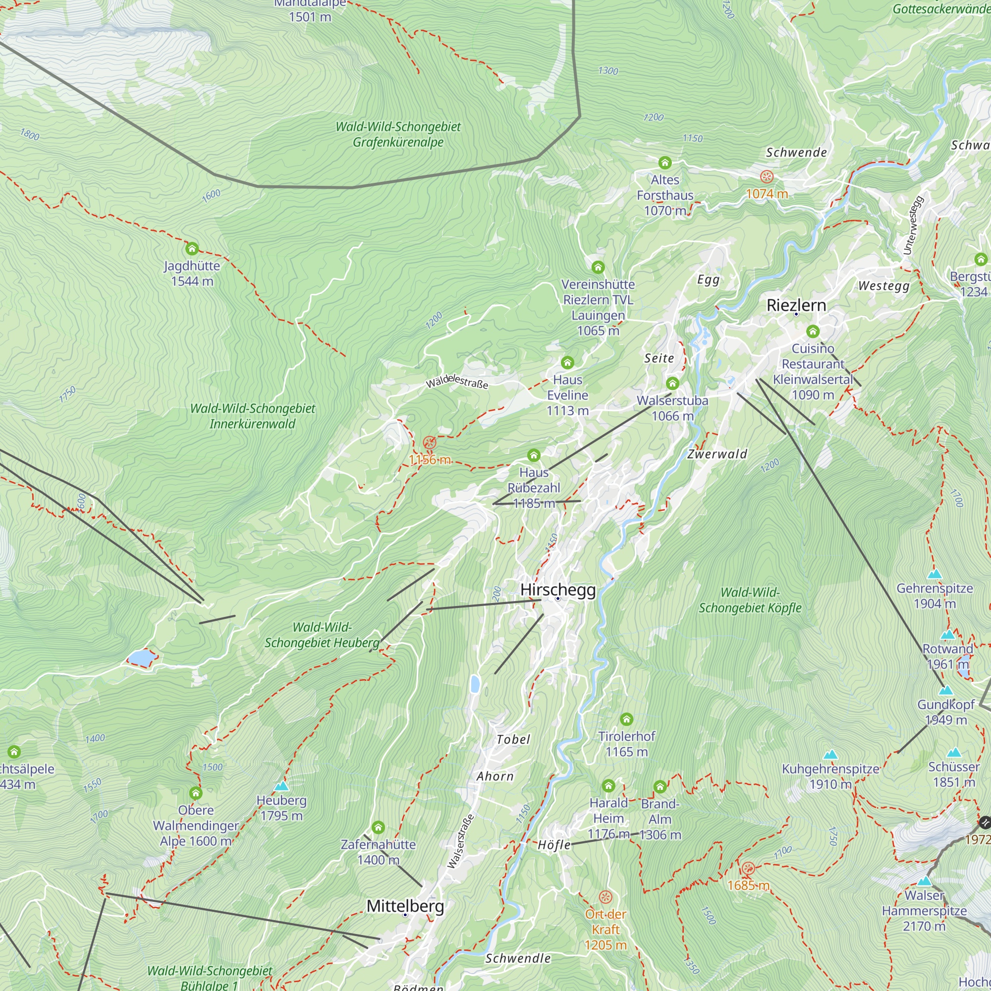 Cafe Walserblick map