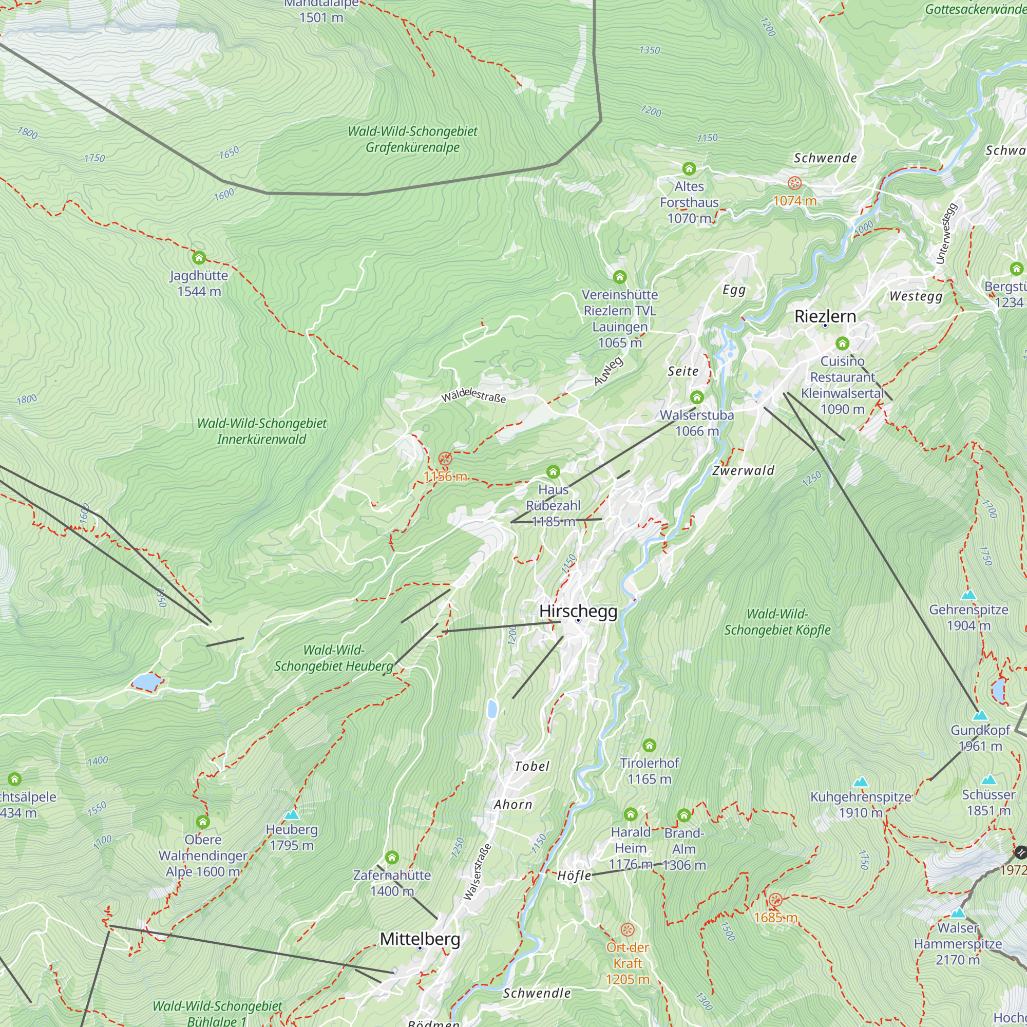 Cafe Walserblick map