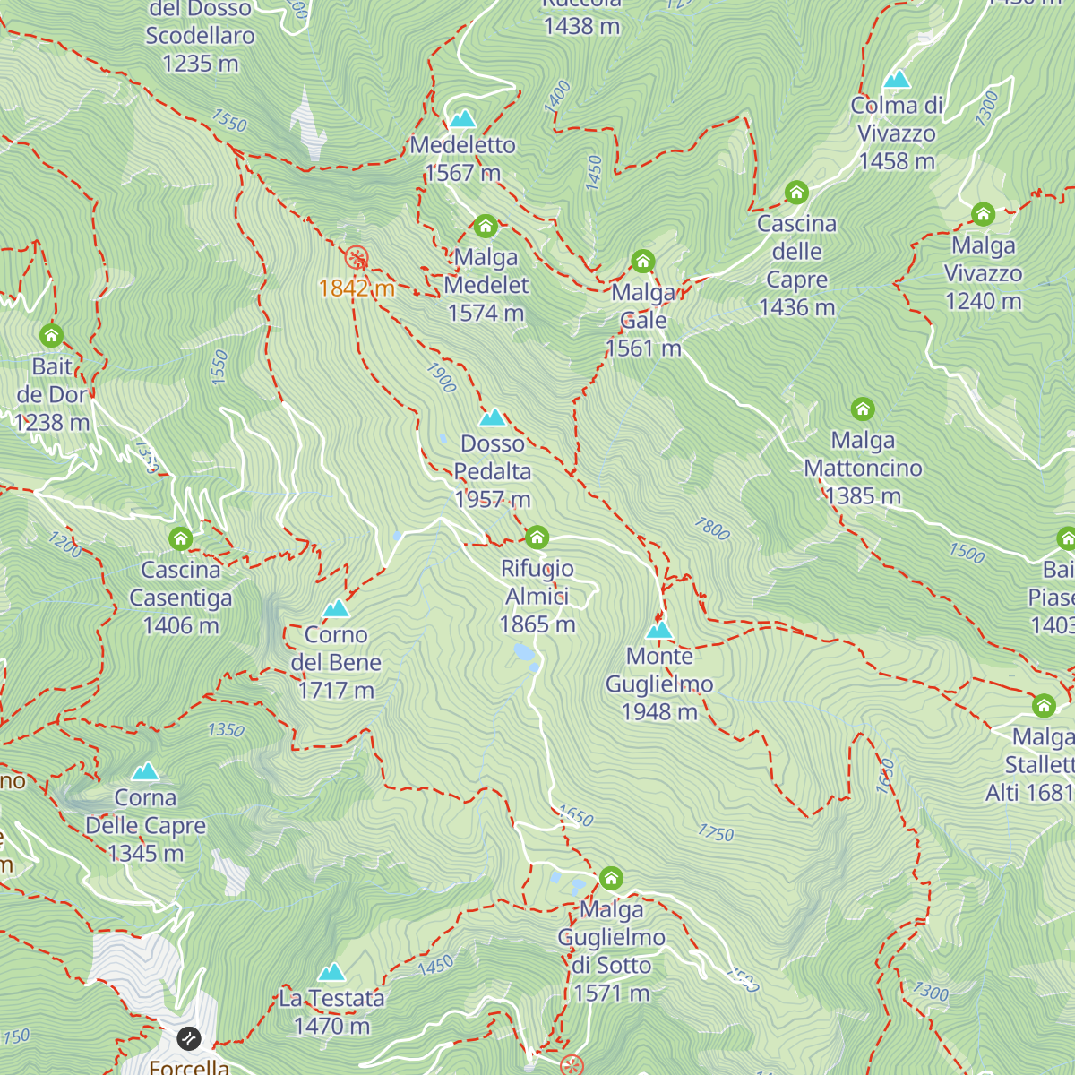 Rifugio Almici map