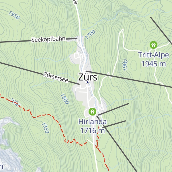 Map of Lech Zürs Tourismus