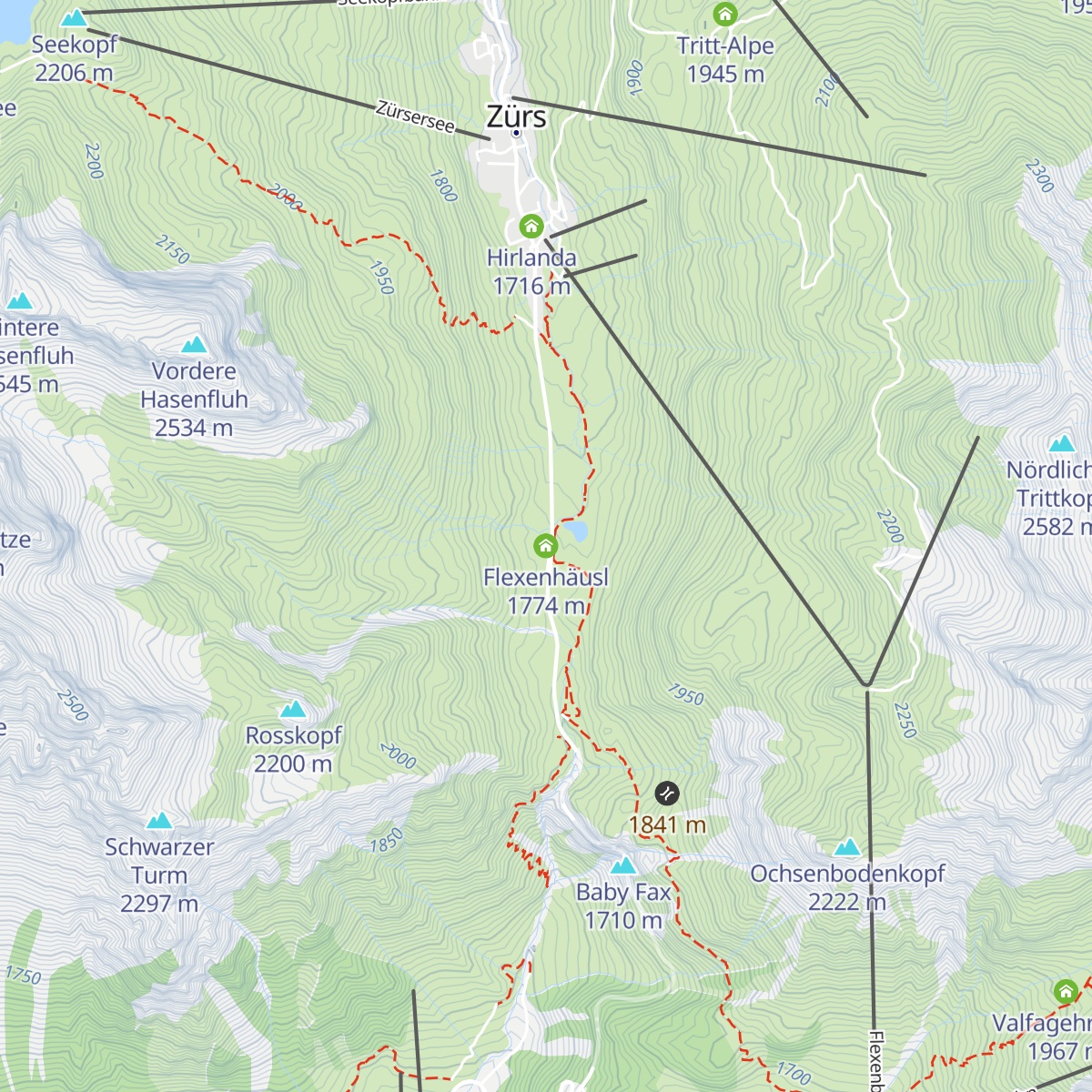 Flexenhäusl map