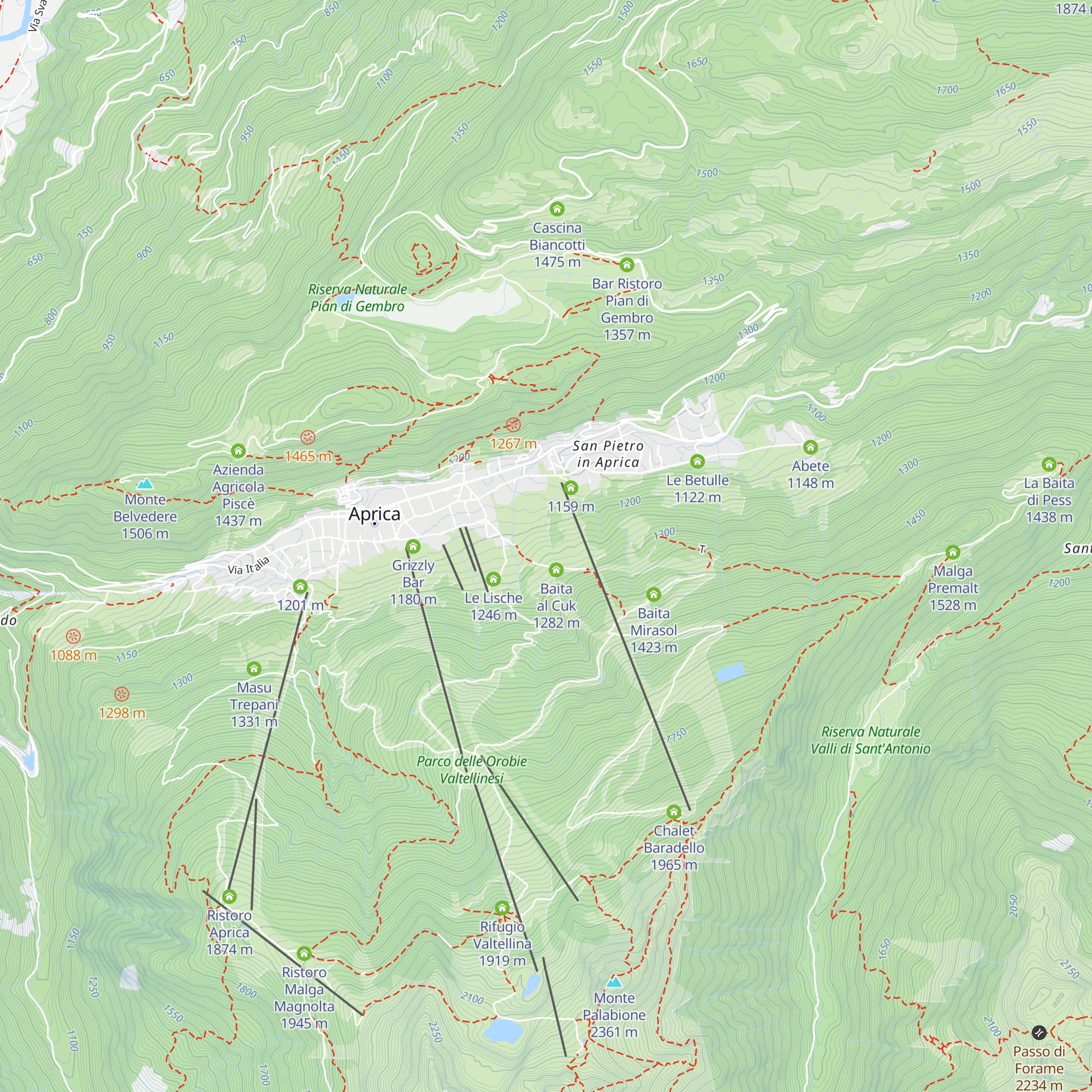 Bait da la Presina map