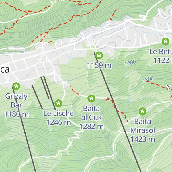 Map of Bait da la Presina