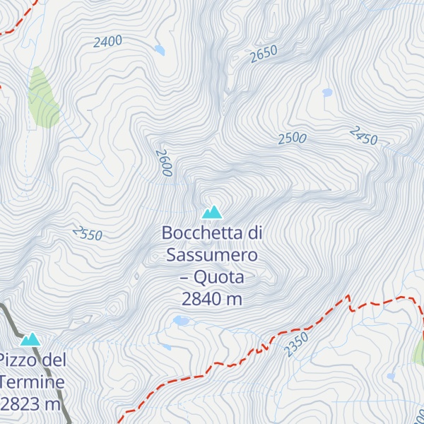 Map of Bocchetta di Sassumero – Quota