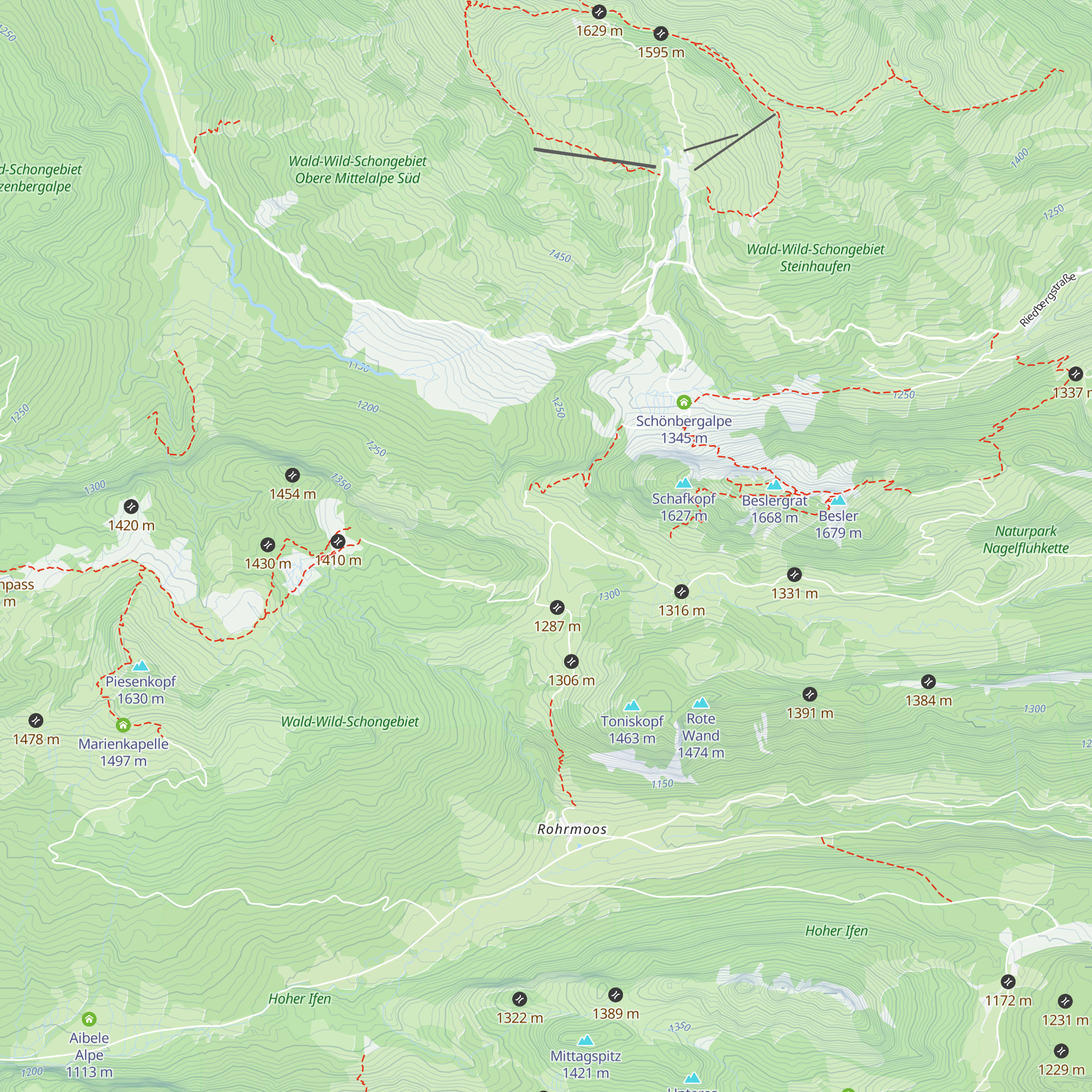 Alpe Dinjörgen map