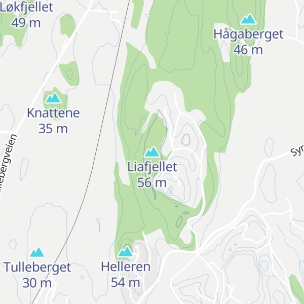 Map of Liafjellet