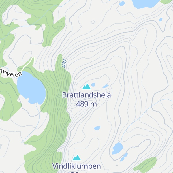 Map of Brattlandsheia