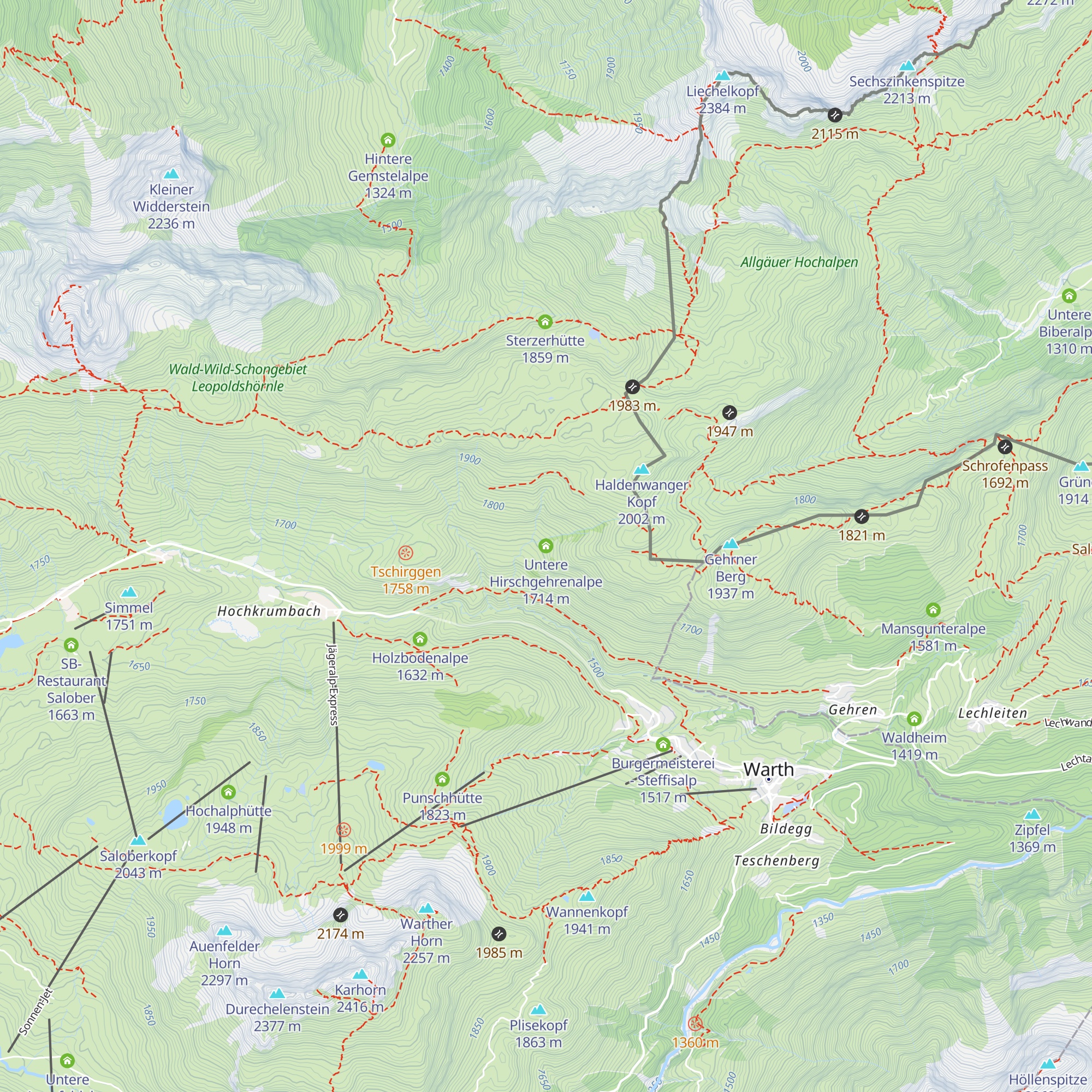 Untere Hirschgehrenalpe map