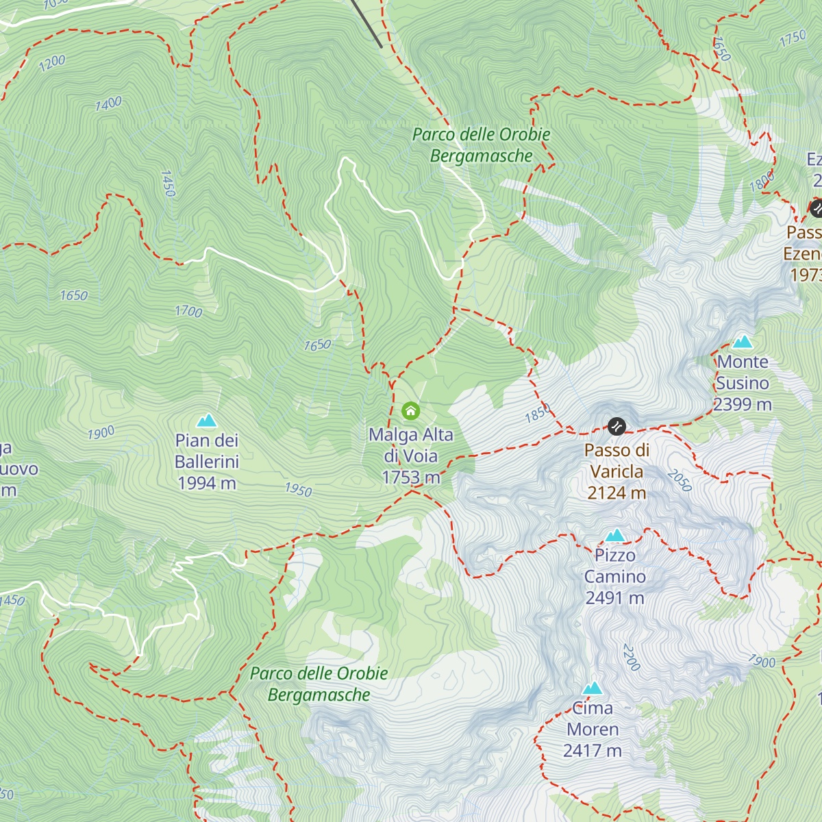 Malga Alta di Voia map