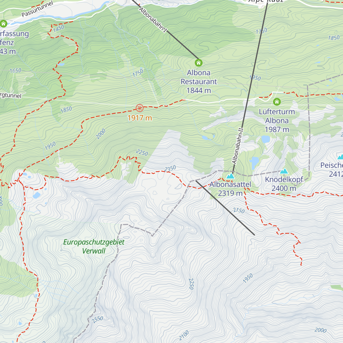 Albonagratstube map