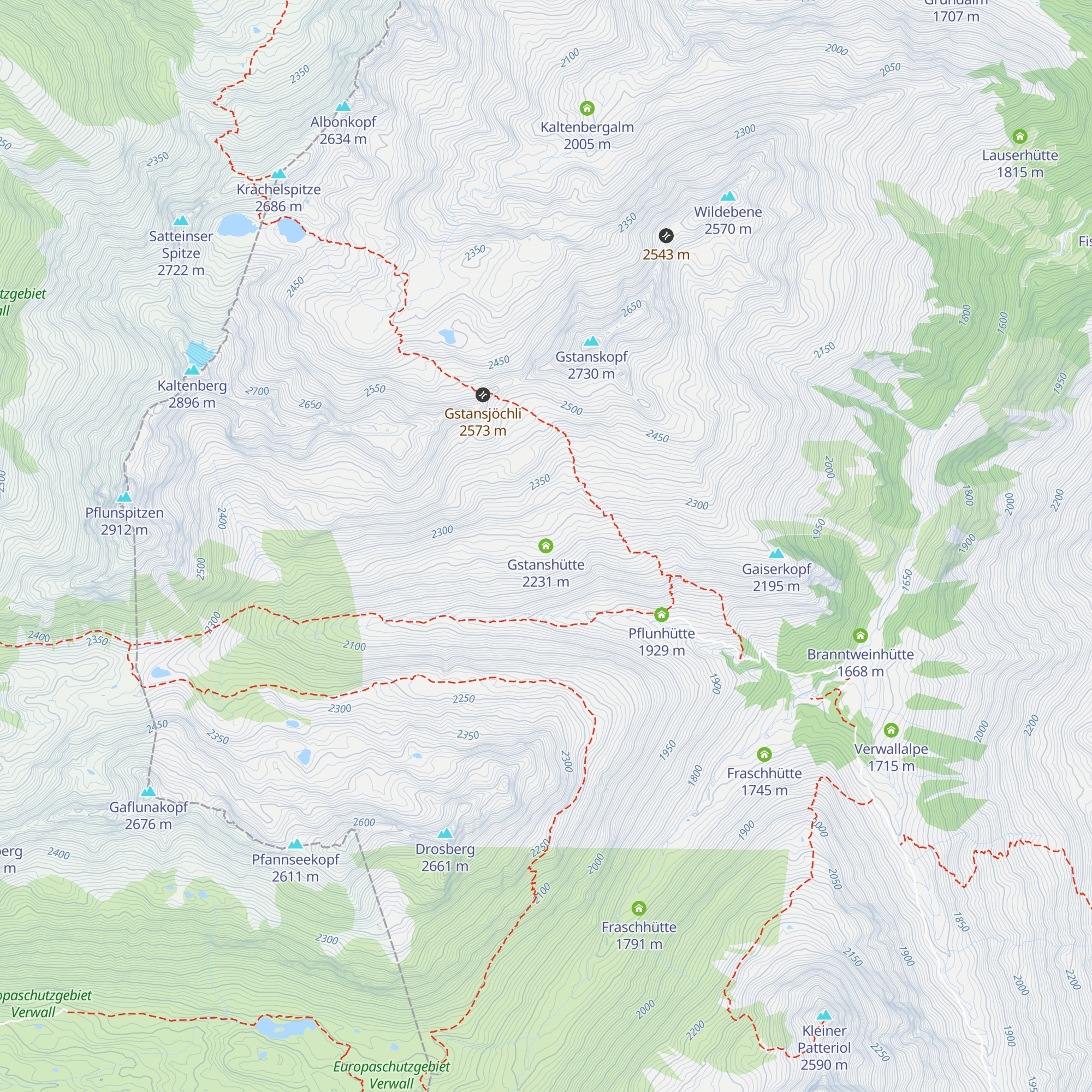 Gstanshütte map