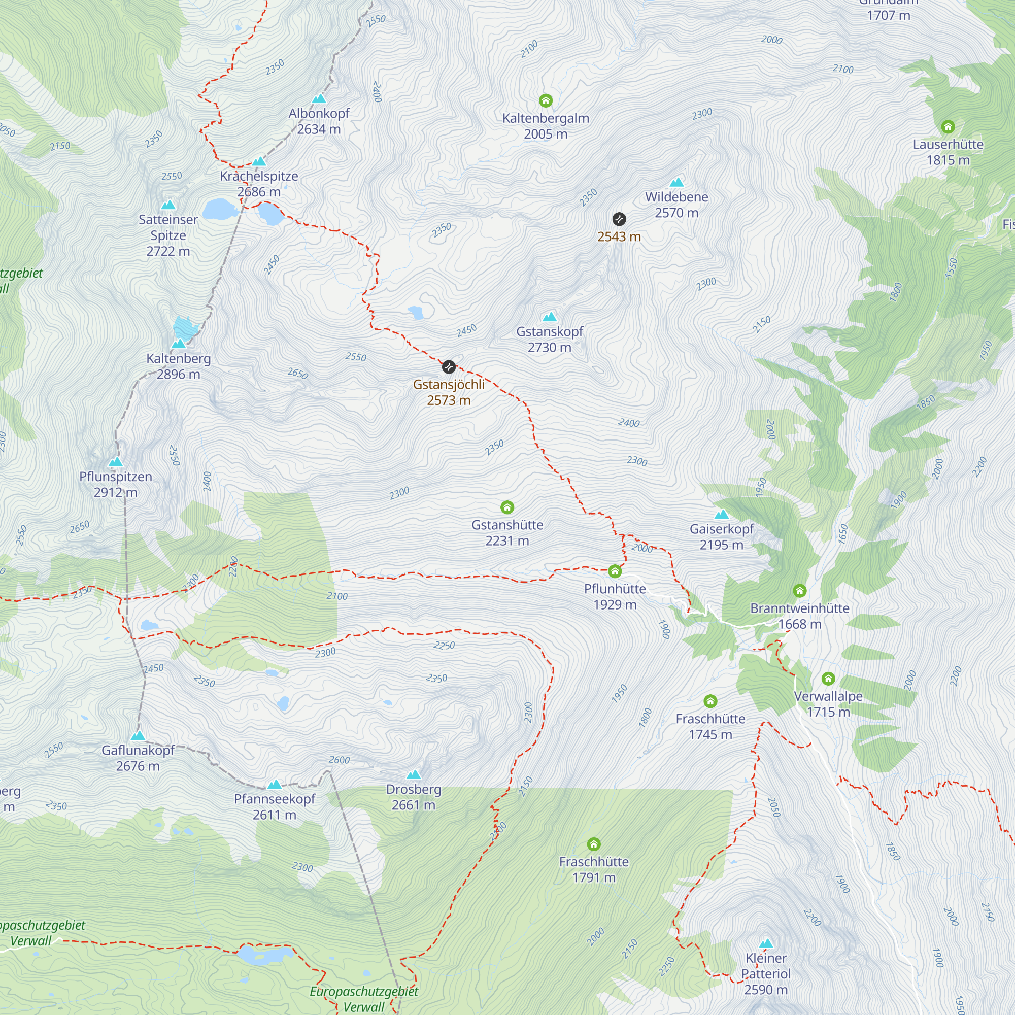 Gstanshütte map