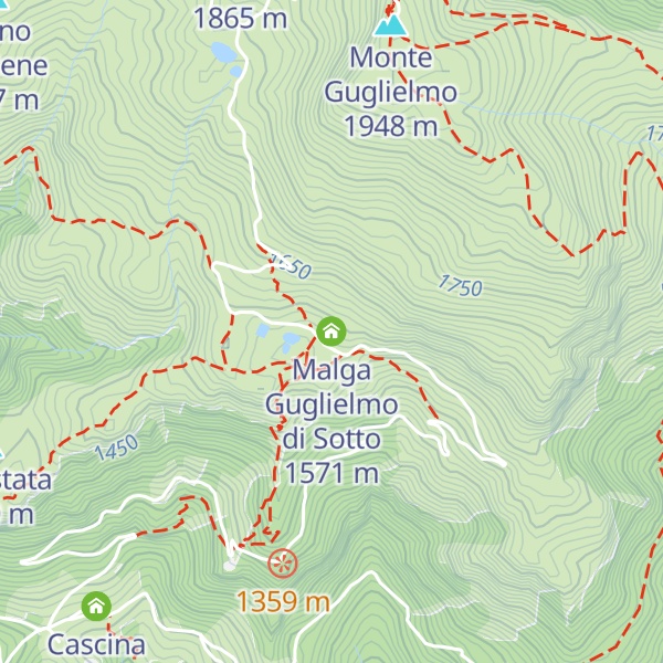 Map of Malga Guglielmo di Sotto