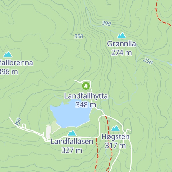 Map of Landfallhytta