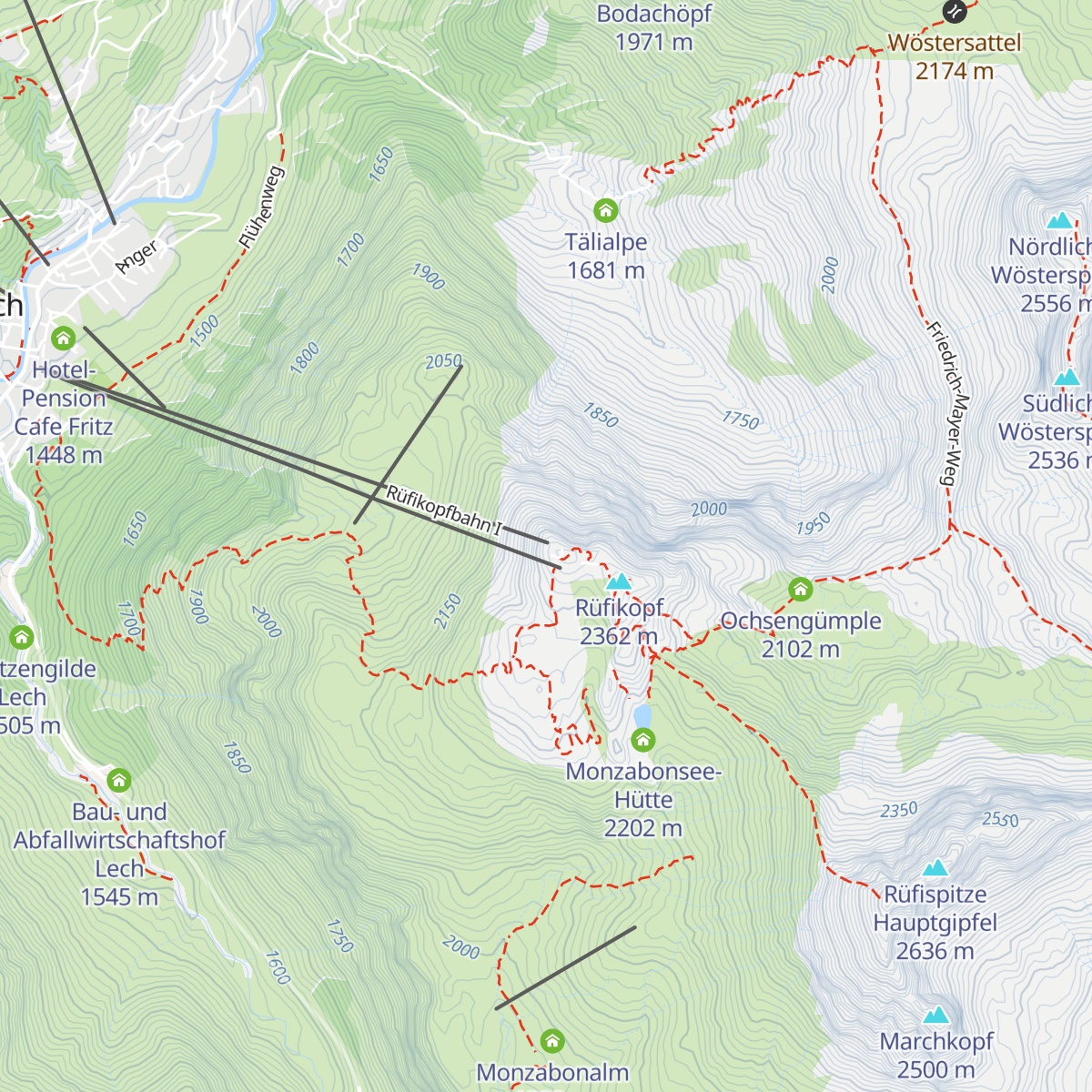 Panoramarestaurant Rüfikopf map