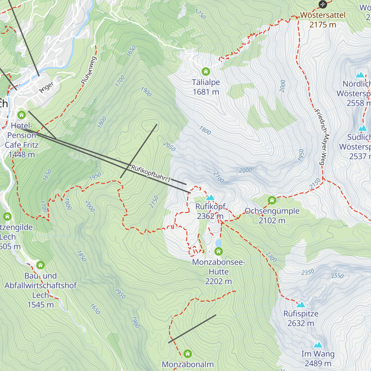 Panoramarestaurant Rüfikopf map