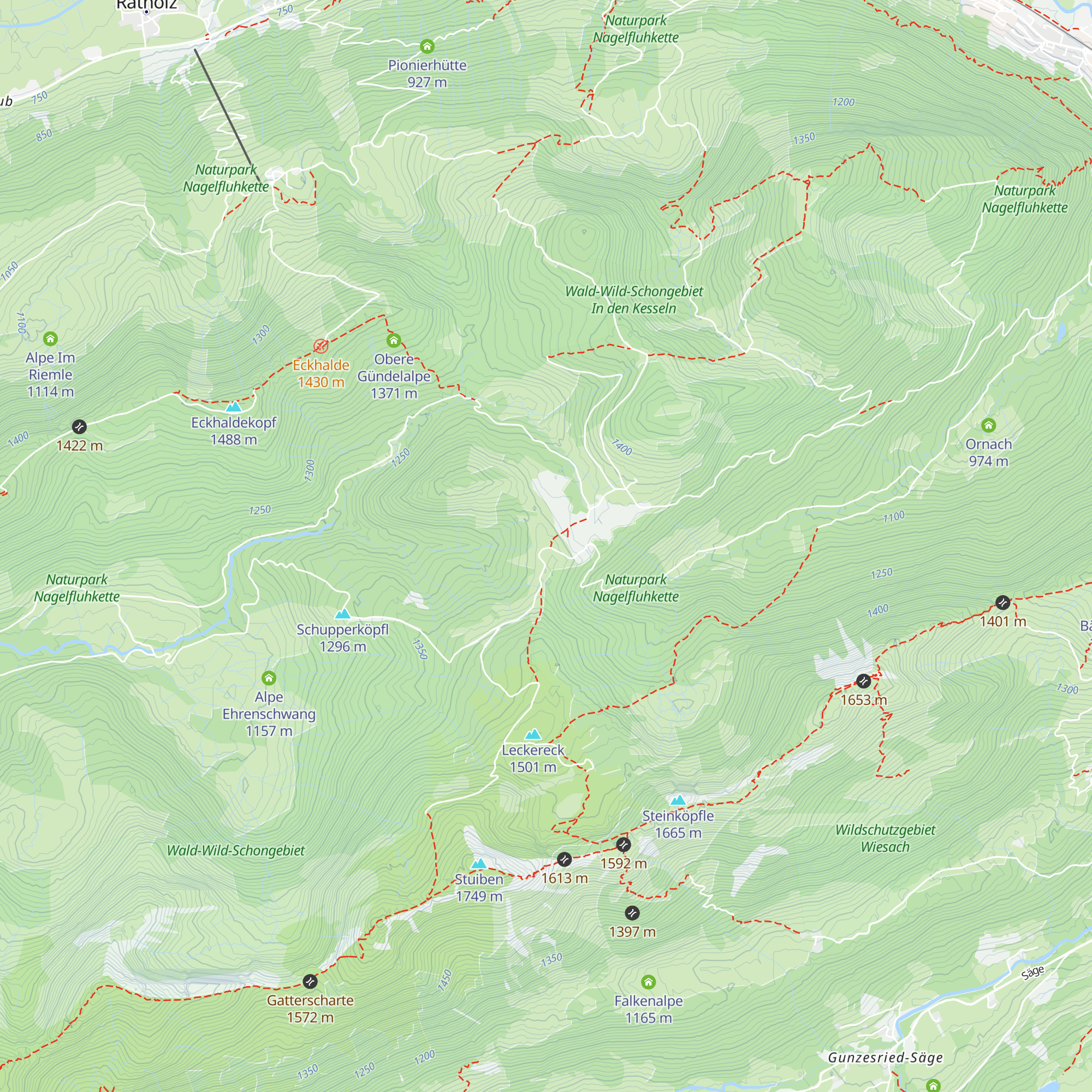 Mittelbergalpe map