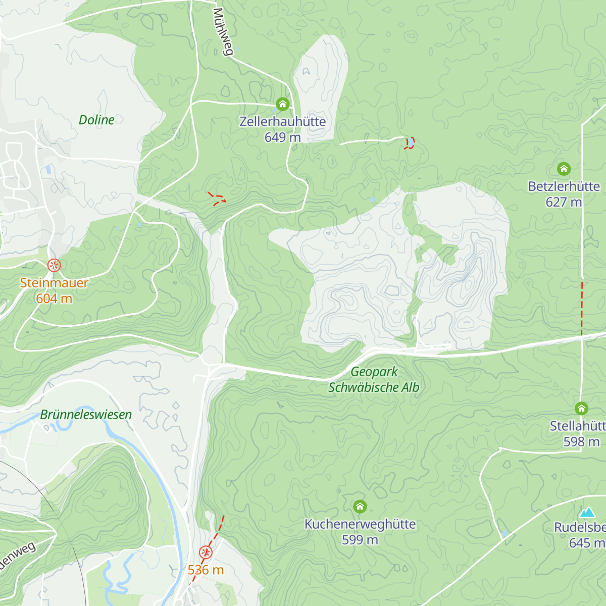 Benzhütte map