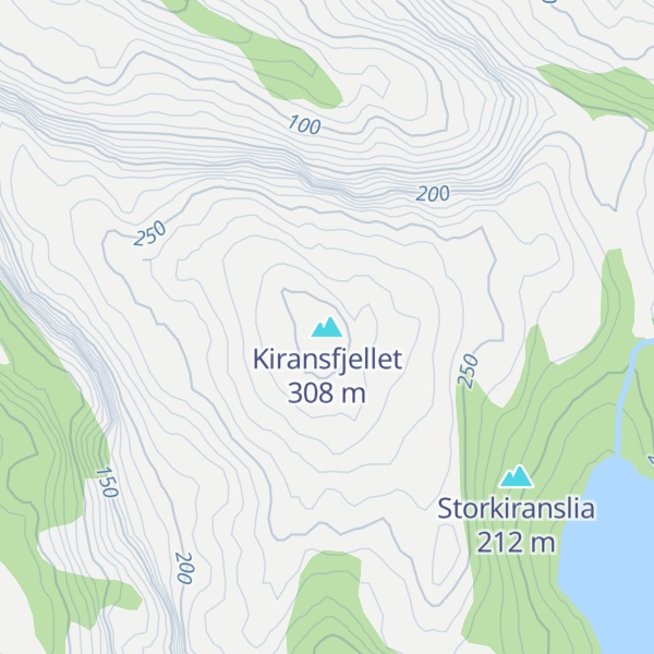 Map of Kiransfjellet